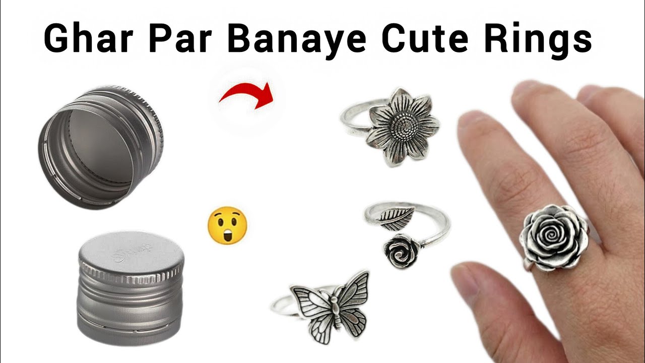 Homemde Cute Rings 😍/how to make rings at home/easy ring making/couple love ring/diy ring/best ring 