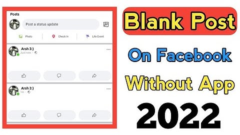 How to Blank Post on Facebook | Empty Post on Facebook