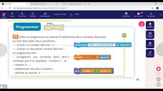 Somme de deux nombres avec Scratch.