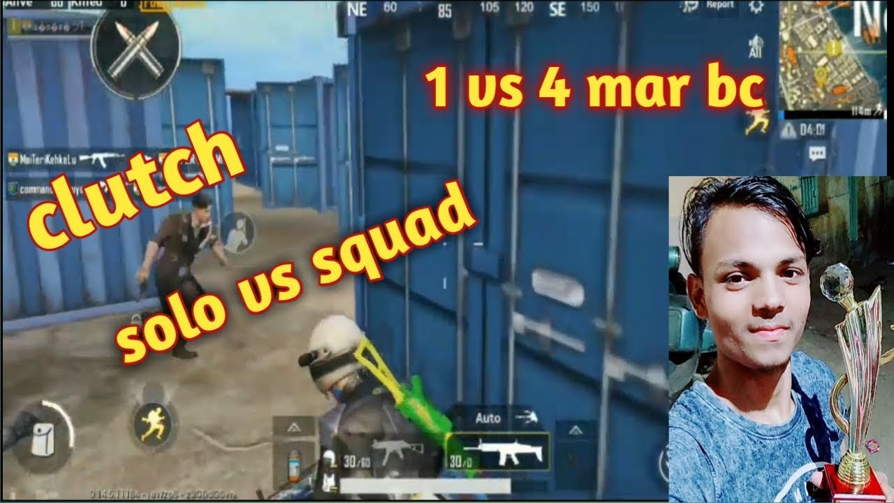 Rush gameplay || solo vs squad|| 1 vs 4 - YouTube