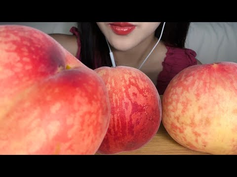 MUKBANG ASMR) 복숭아, Peach, 桃, 桃子