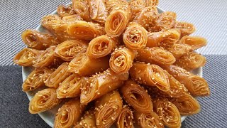 حلويات رمضان / حلوى لسان الطير رائعة جدا اقتصادية جدا مع اسهل طريقة للتحضير lsan tayr