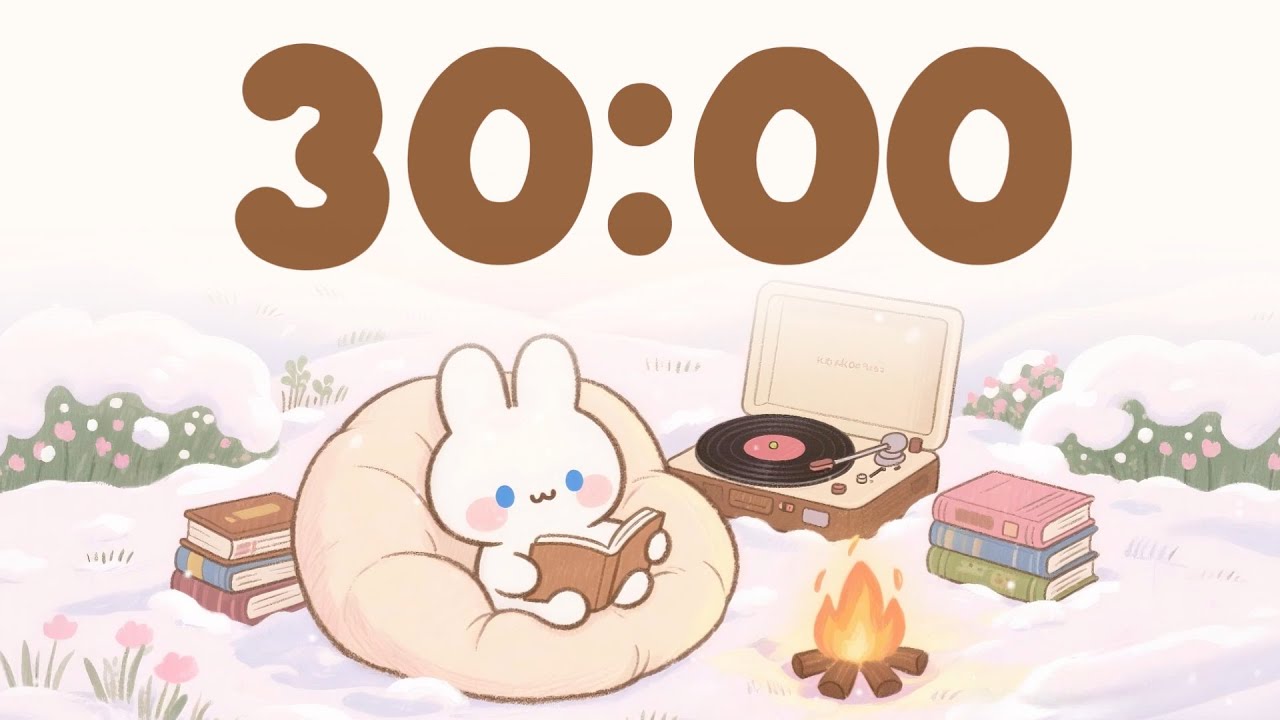 Winter Study Timer 🎵 | 30 Minute Focus for Study & Work - YouTube