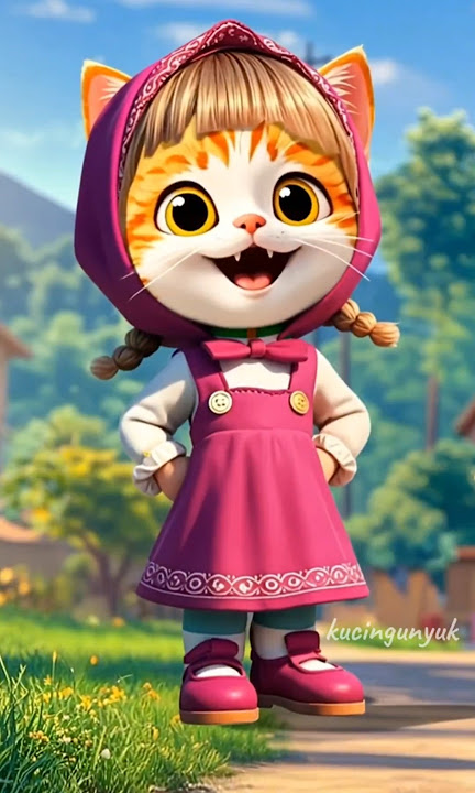 Kucing jadi Masha and the bear🤯🙀⁉️#kartunkucing #kartun #komedi #kucingunyuk