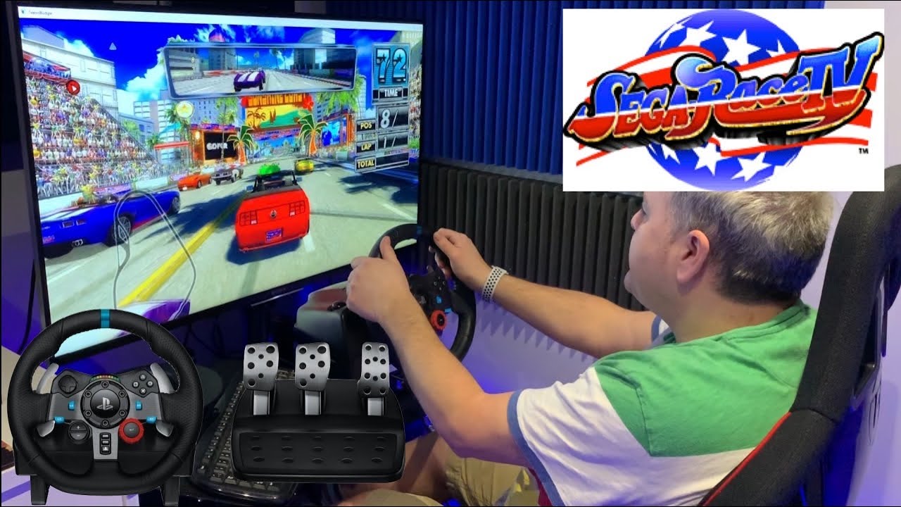 Sega Race TV - Arcade - Logitech G29 Wheel & Pedals - 4K- Trak Racer