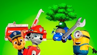 Щенячий Патруль Мультик с игрушками Paw Patrol Маршал спасает Миньона minions Щенячий Патруль Мультик с игрушками Paw Patrol Маршал спасает Миньона minions