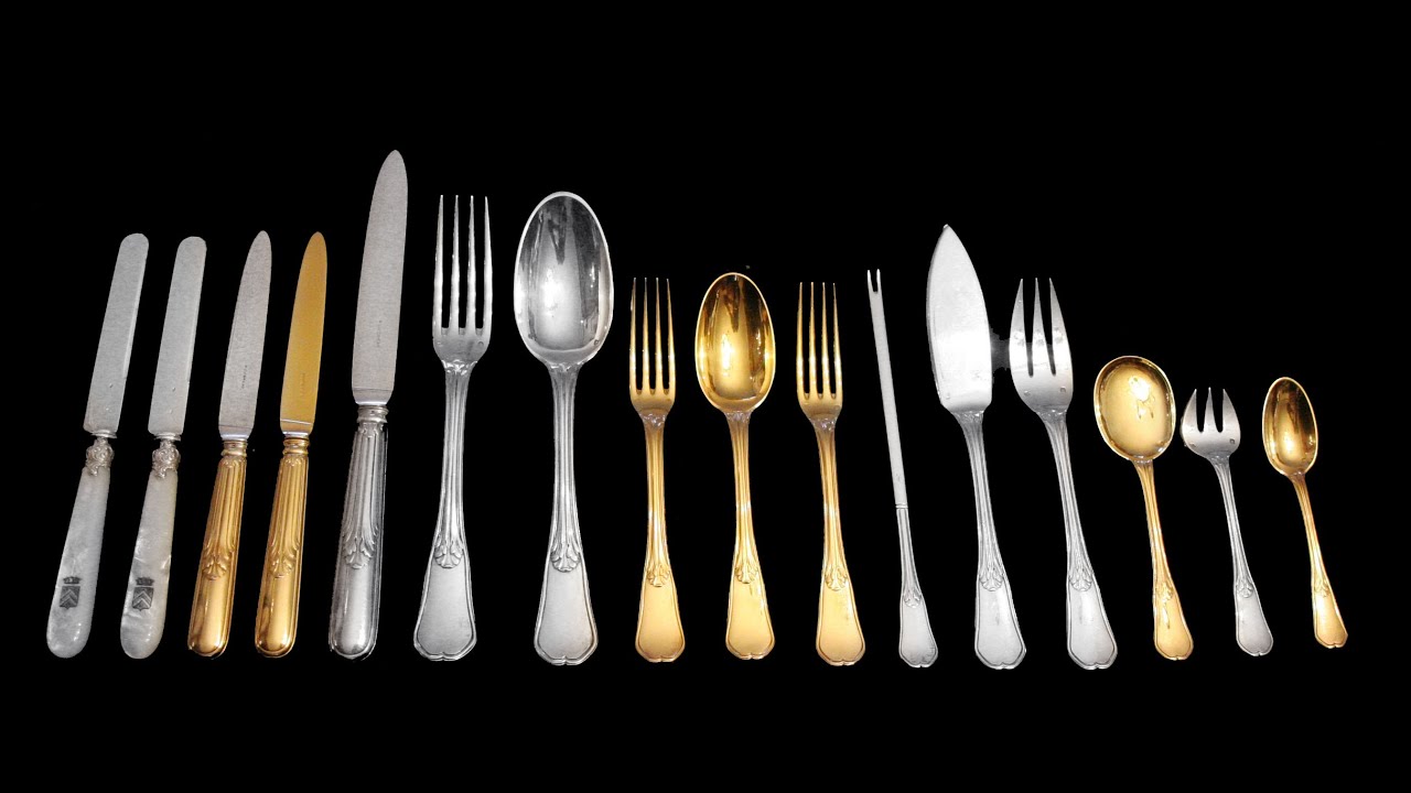 PUIFORCAT (HERMES) 246pc. FRENCH 950 STERLING SILVER & VERMEIL FLATWARE SET - 1890s.