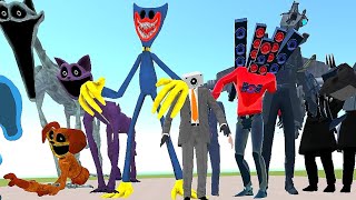 ALL POPPY PLAYTIME 3 CHARACTERS VS ALL TV MAN TITAN, SPEAKERMAN AND CAMERAMAN in Garry's Mod