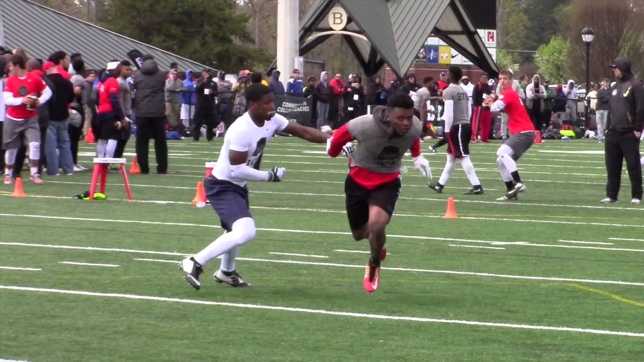 Cornerback Tre' Shaw competes at The Opening Atlanta YouTube