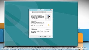 How to change the mouse double click speed in Windows® 8