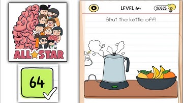 Brain test All Star level 64 Shut the kettle off Walkthrough Solution