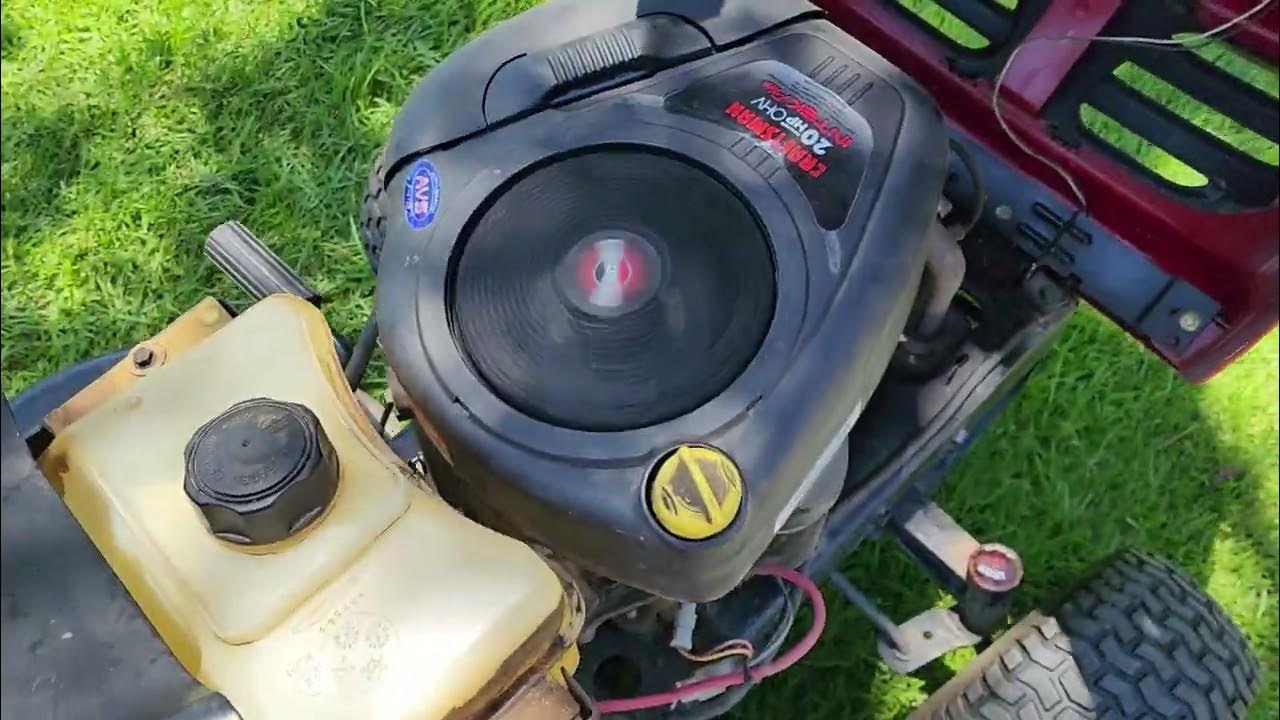 Craftsman LT3000 Lawnmower Startup After Oil Change YouTube
