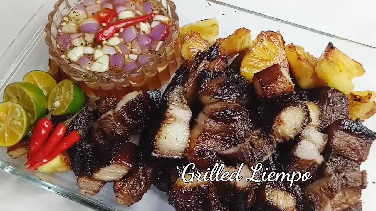 GRILLED LIEMPO HOW TO MARINATE LIEMPO PORK BELLY INDOOR GRILL YouTube