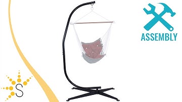 Sunnydaze Hammock C-Stand for Hanging Chair - HSHC *