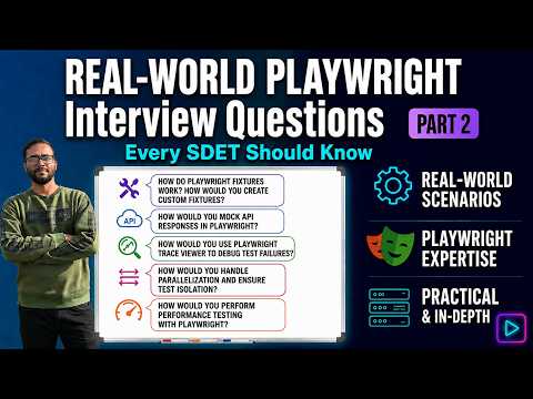 Top Real-World Playwright Interview Questions for SDET | Part 2 #Playwright #SDET #AutomationTesting