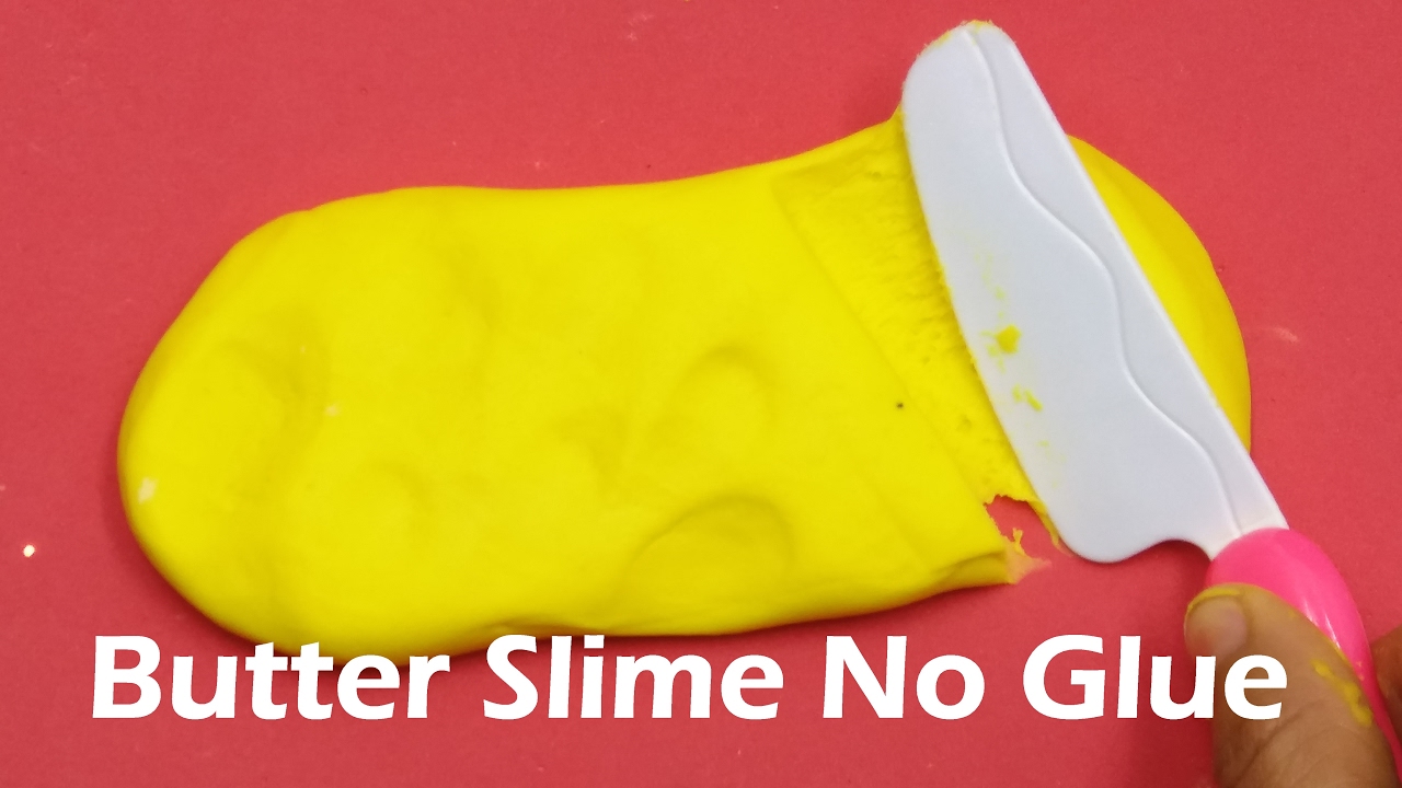 How To Make Butter Slime Without Glue Diy Slime Recipe No Borax Clay Shaving Cream