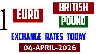1 Gbp To Eur British Pounds To Euros Rates Today 04 April 2026