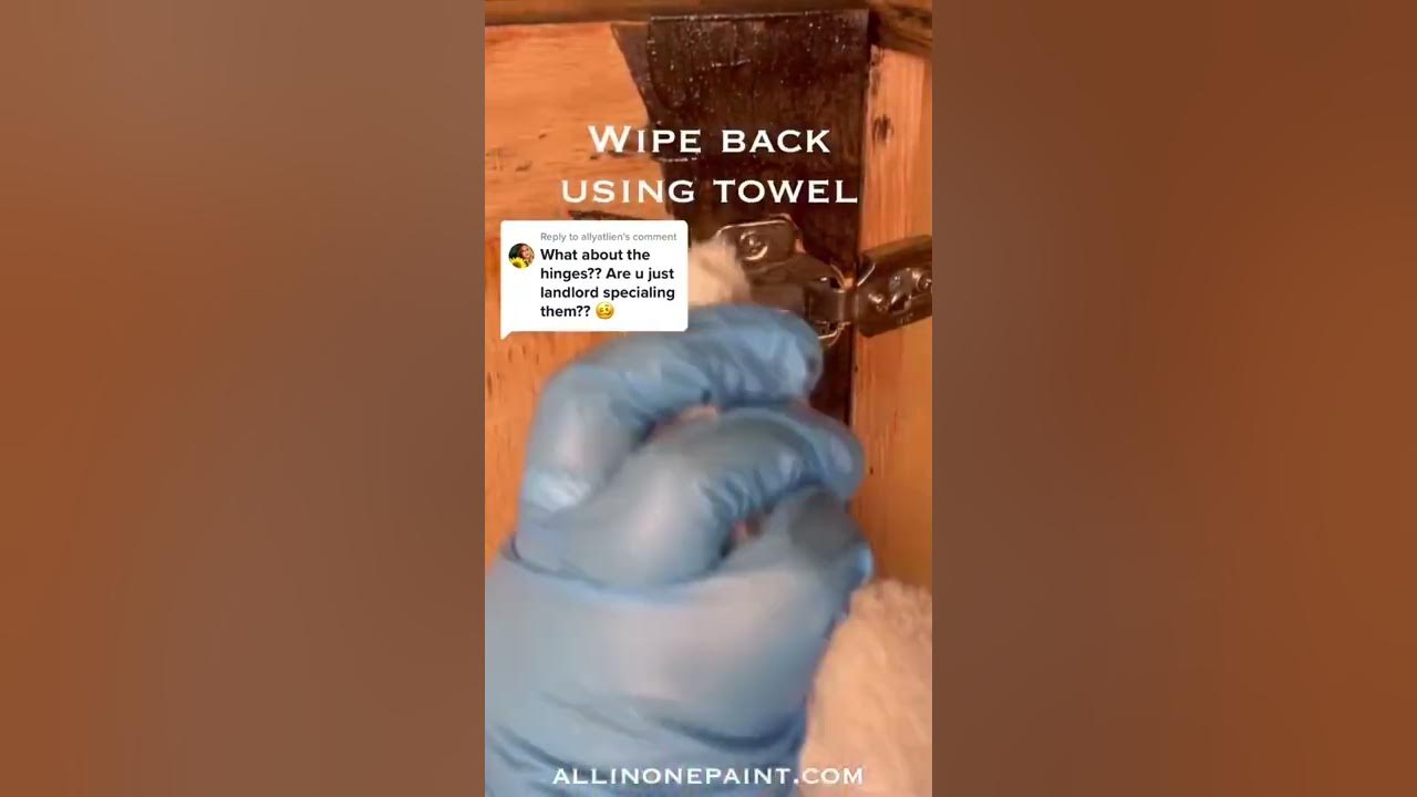 How to paint or stain around kitchen hinges? YouTube