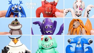All Bosses Making Garten of Banban 5 and 6 New Monsters Sculptures | Dimia clay