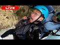 I went paragliding LIVE ON STREAM and it was scary..