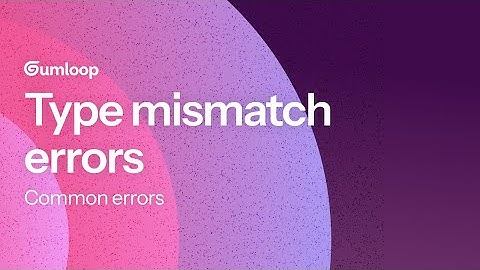 Type mismatch error