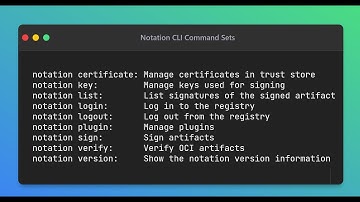Notation signing and verification for container image