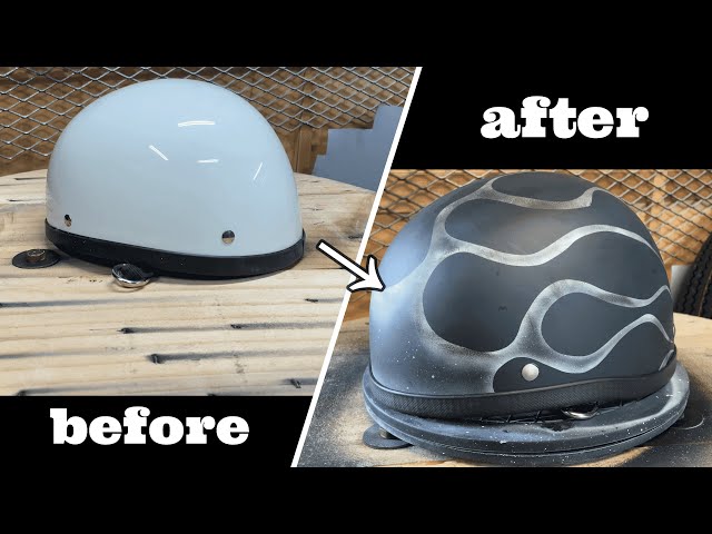 ヘルメット塗装　ファイヤーパターン エイジング加工 半ヘルメット編　Aging paint helmet Amateur painting DIY