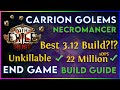 Carrion Golems Low Life ES Necromancer End Game Build Guide for 3.12 Heist League