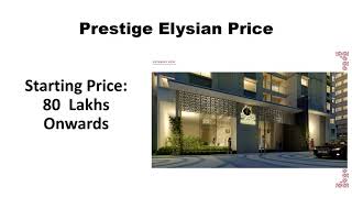 Best Investment Apartment in South Bangalore | Bannerghatta Road | Prestige Elysian