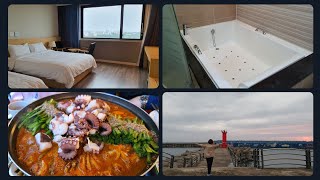 제주여행 - 모슬포항 해수스파호텔 코자, 오리와 문어로 조리하는 전골 올랭이와 물꾸럭