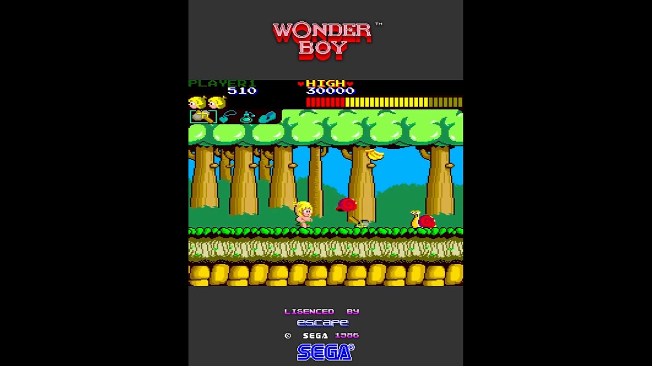 1986 ワンダーボーイ / Wonder Boy (1面) #Shorts #ワンダーボーイ