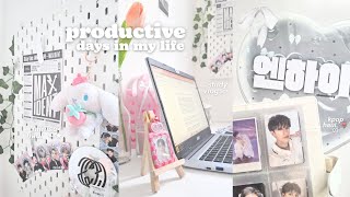 [LIFE DIARIES] 🪩🌷productive study vlog, miniso/sanrio haul, kpop shopping, photocards, room decor 🍡