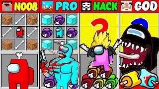 Minecraft NOOB vs PRO vs HACKER vs GOD AMONG US Crafting Challenge (Animation)