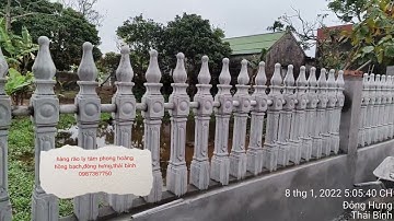 thi công lắp ráp hoàn thiện xong hàng rào ly tâm tại thái bình