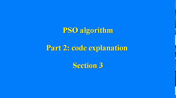 PSO algorithm in matlab (code explanation) - section 3