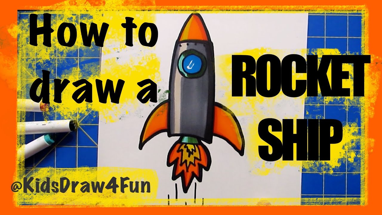 How to Draw a Rocket Ship - YouTube