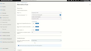 Microsoft Entra ID: Conditional Access - Terms Of Use