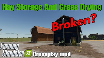 Hooiopslag en gras drogen / FS25 crossplay mod