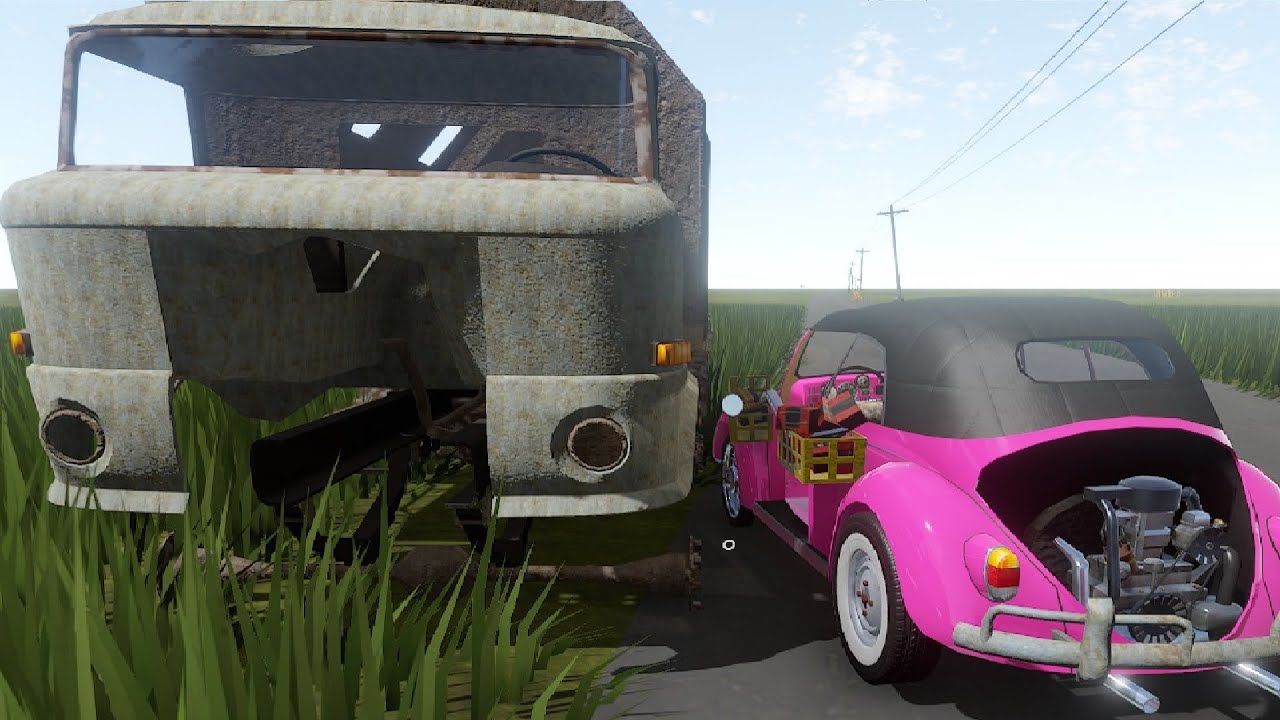 Jadę sobie garbusem po trawie