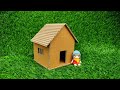 How to make a small cardboard house beautifully  easy diy  school project  simple  easycrafts