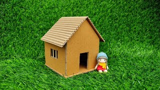 How to make a small Cardboard House Beautifully :: Easy DIY :: School Project :: Simple & EasyCrafts by S-Multi Crafts 343,008 views 2 years ago 1 minute, 44 seconds