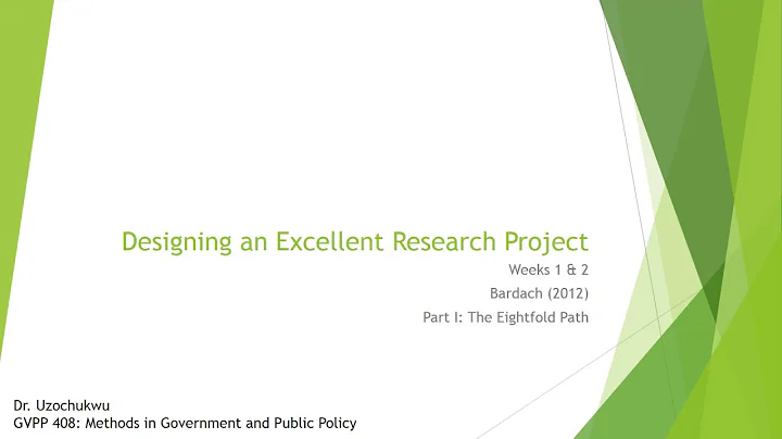 Lectures 1 & 2: Bardach Part 1: Eightfold Path