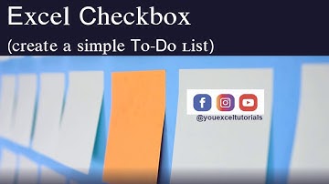 Excel Checkbox (create a simple To-Do List)