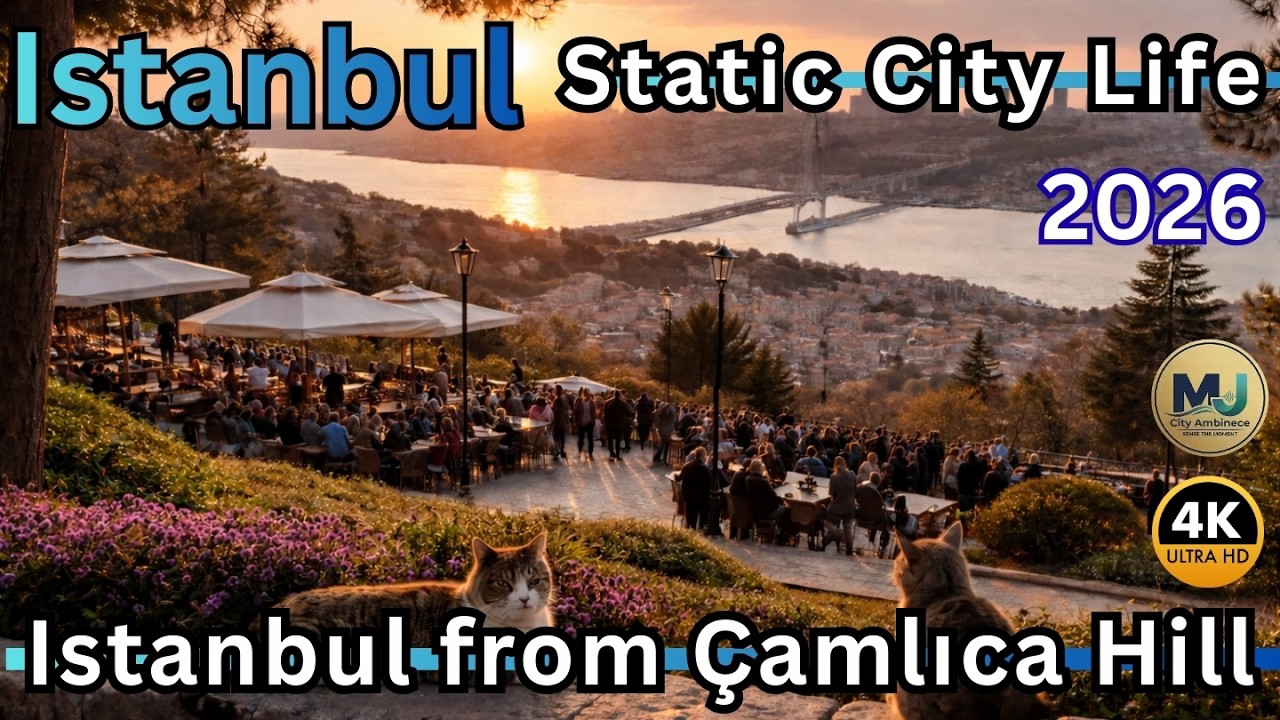 Real Istanbul at Çamlıca Hill | Fixed Camera Urban Observation | Sunset & Iftar Time