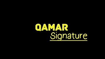 Qamar Name Signature Style || Learn Your Signature