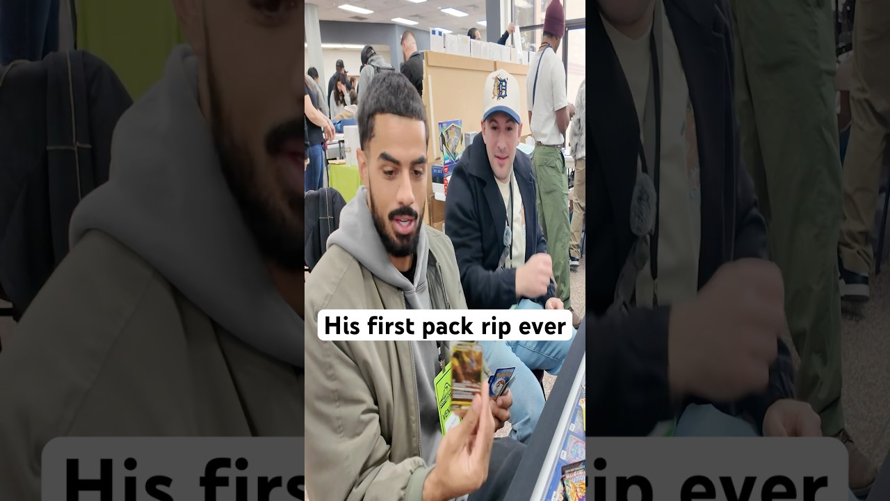 He pulls two top hits on his first ever Pokemon pack rip #vendorpov #pokemontcg #packrip #mewtwo