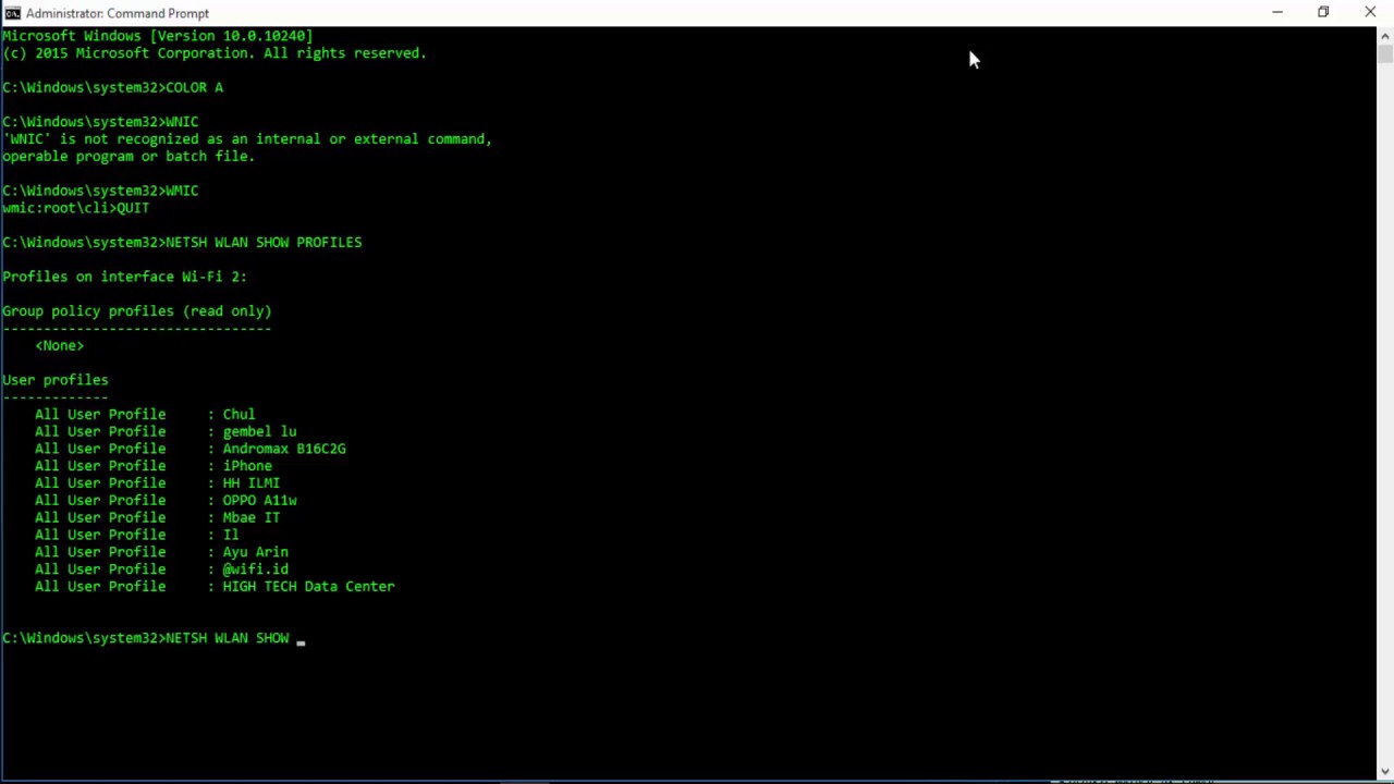 CARA MENGETAHUI PASSWORD WIFI MENGGUNAKAN CMD 