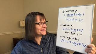 How to Pronounce Strategy, Strategic and Strategically
