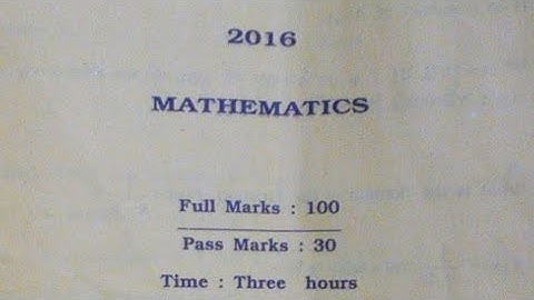 AHSEC Mathematics 2016 Question Paper Short Questions Solutions #AHSEC #Mathematics