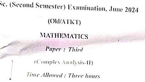 complex analysis ll paper//MSc 2nd sem/ June 2024/MSc mathematics